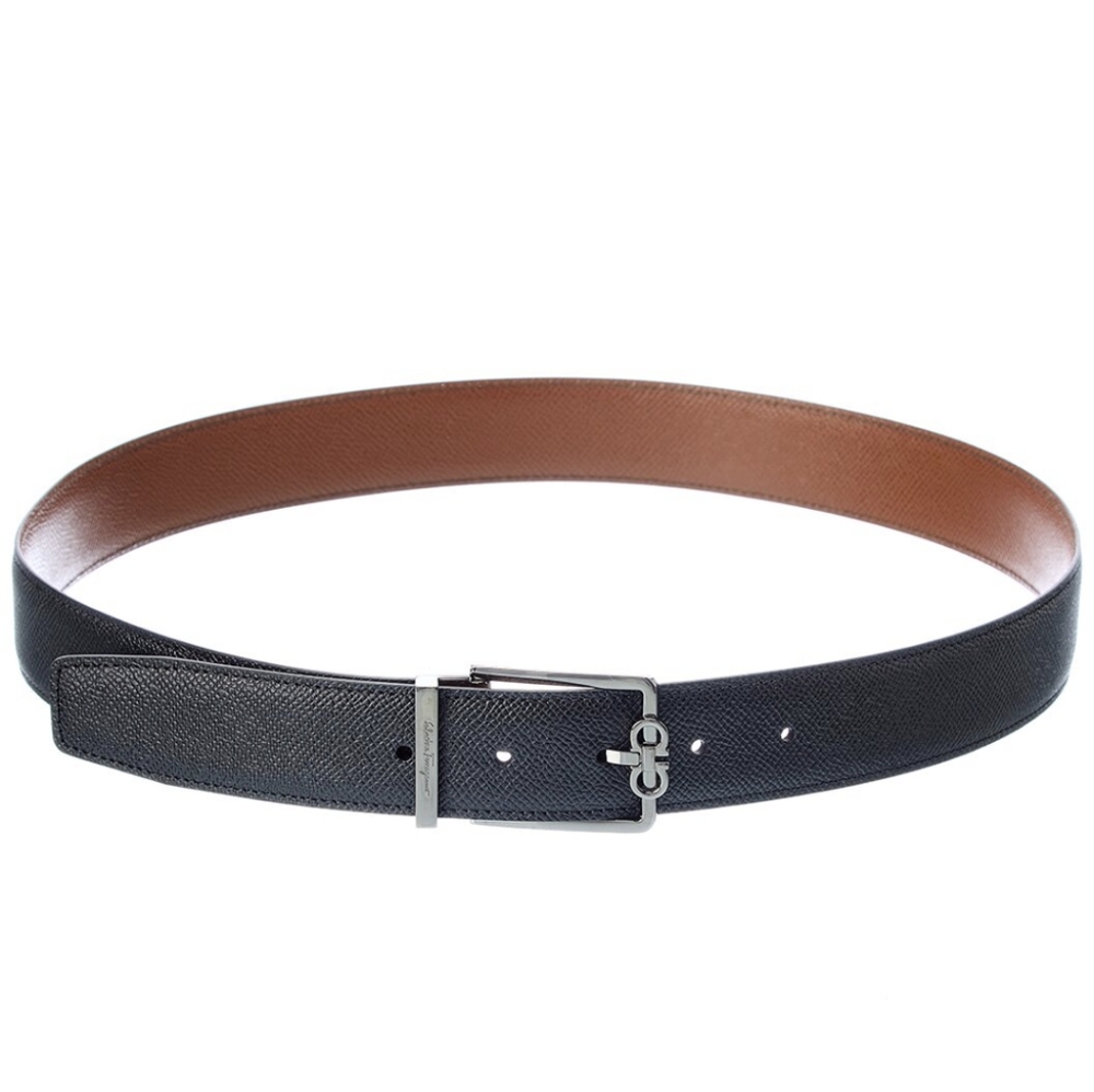 Ferragamo Gancini Reversible and Adjustable leather belt